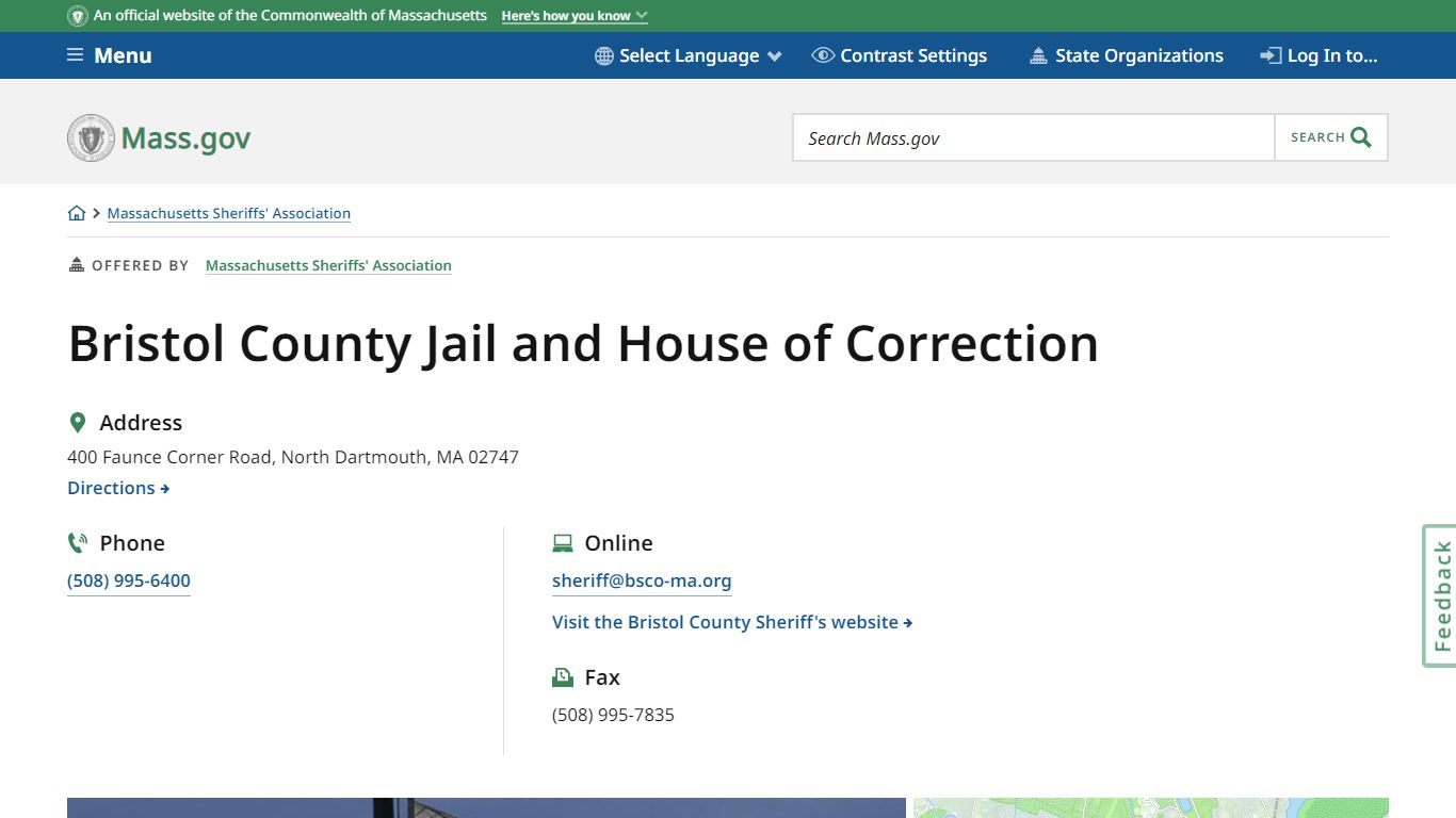 Bristol County Jail and House of Correction - Mass.gov